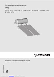 Junkers TSS Serie Installations- Und Wartungsanleitung Für Die Fachkraft