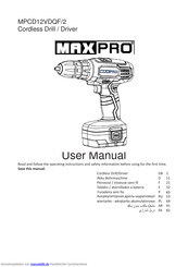 MaxPro MPCD12VDQF/2 Bedienungsanleitung