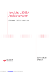 Keysight Technologies U8903A Schnellstart Handbuch
