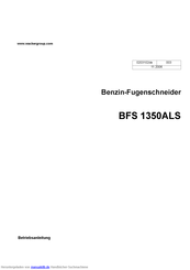 Wacker BFS 1350A Betriebsanleitung
