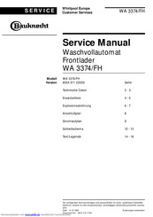 Bauknecht WA 3374/FH Servicehandbuch