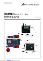 Gossen MetraWatt MINITEST 3P Master Bedienungsanleitung