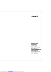 steute EEx AZM 415 Montage- Und Anschlussanleitung