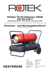 Bergin HO-50-230-T Benutzer- Und Wartungshandbuch