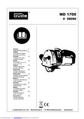 Gude 58090 Originalbetriebsanleitung