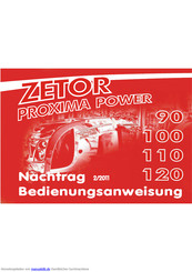 Zetor Proxima Power series Bedienungsanleitung