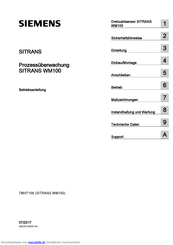 Siemens SITRANS WM100 Betriebsanleitung