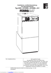 Ferro GRK 35 H Installation Und Betriebsanleitung