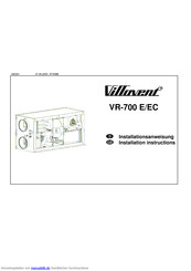 villavent VR-700 E Installationsanweisung
