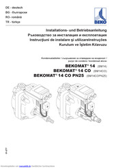 Beko BEKOMAT 14 CO PN25 Installation Und Betriebsanleitung