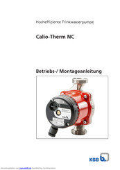 KSB Calio-Therm NC 20-15 Betriebs-/Montageanleitung