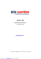 Beta LaserMike DataPro 500 Bedienungshandbuch