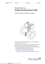 Endress+Hauser Proline Prosonic Flow B 200 Kurzanleitung