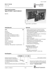 Mannesmann 1X series Funktionsbeschreibung