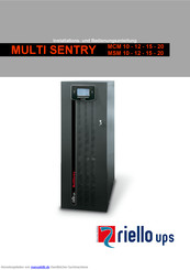 Riello UPS MULTI SENTRY MCM 15 Installations- Und Bedienungsanleitung