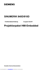Siemens SINUMERIK 810D Funktionsbeschreibung