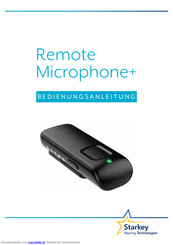 Starkey Hearing Technologies Remote Microphone plus Bedienungsanleitung