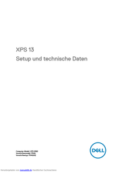 Dell XPS 13 9360 Einrichtung Und Technische Daten