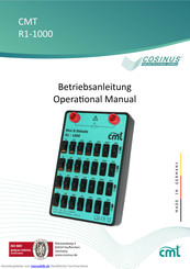 Cosinus CMT R1-1000 Betriebsanleitung