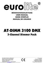 EuroLite AT-DIMM 3100 DMX Bedienungsanleitung