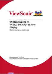ViewSonic VA2403-mhv Bedienungsanleitung
