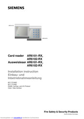 Siemens AR6182-RX Einbau- Und Inbetriebnahmeanleitung