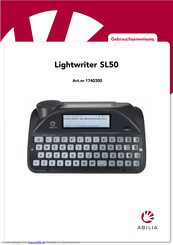Abilia Lightwriter SL50 Gebrauchsanweisung