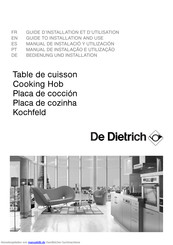 De Dietrich DTI1008J Bedienung Und Installation