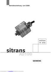 Siemens SITRANS AS 100 Betriebsanleitung
