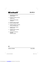 EINHELL BG-HR 60 Originalbetriebsanleitung