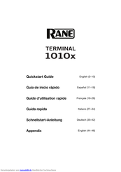 Rane TERMINAL 1010x Schnellstartanleitung