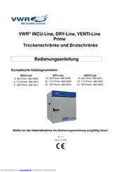 VWR INCU-Line IL 56 Prime Bedienungsanleitung