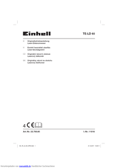 EINHELL TE-LD 60 Originalbetriebsanleitung
