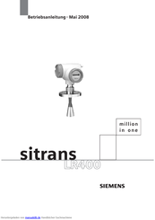 Siemens SITRANS LR 400 Betriebsanleitung