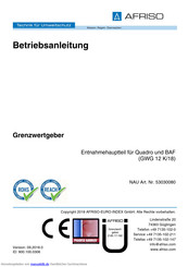 afriso GWG 12 K/18 Betriebsanleitung
