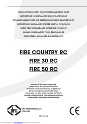 Dru FIRE COUNTRY RC Installationsvorschrift Und Gebrauchsanweisung
