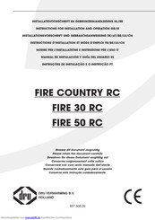 Dru FIRE 30 RC Installationsvorschrift Und Gebrauchsanweisung
