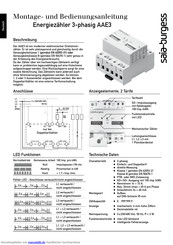 saia-burgess AAE3D5F10PR3A00 Montage- Und Bedienungsanleitung