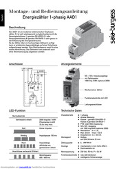 saia-burgess AAD1D5F10LR3A00 Montage- Und Bedienungsanleitung