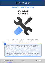 Xomax XM-D749 Bedienungsanleitung