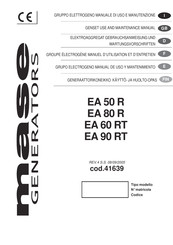 Mase Generators EA 80 R Gebrauchsanweisung Und Wartungsvorschriften