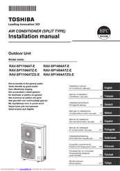 Toshiba RAV-SP1104AT-E Installationshandbuch