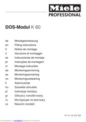 Miele professional DOS-Modul K 60 Montageanweisung