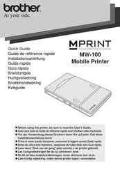 Brother MPRINT MW-100 Installationsanleitung