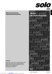 Solo 433 Gebrauchsanweisung Und Originalbetriebsanleitung
