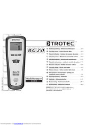 Trotec BG20 MultiMeasure Basic Bedienungsanleitung