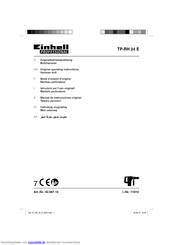 EINHELL Professional TP-RH 24 E Originalbetriebsanleitung