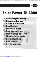 brennenstuhl Solar Power SH 4000 Bedienungsanleitung