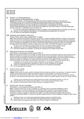 Moeller SN3 E Serie Betriebs- Und Montageanleitung