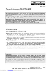 roke modelle ROKE DG 202 Bauanleitung